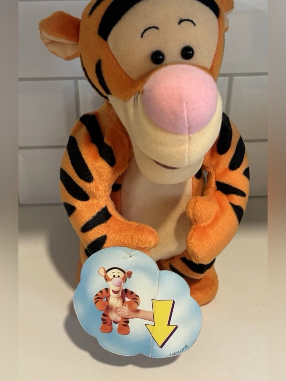 Disney Bouncing Tigger Talking Jumping 12” Mattel 1998 Winnie Pooh Vintage Works